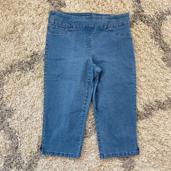 Ruby Rd. Stretch pull-on Denim Capris size 12P - Picture 6 of 11